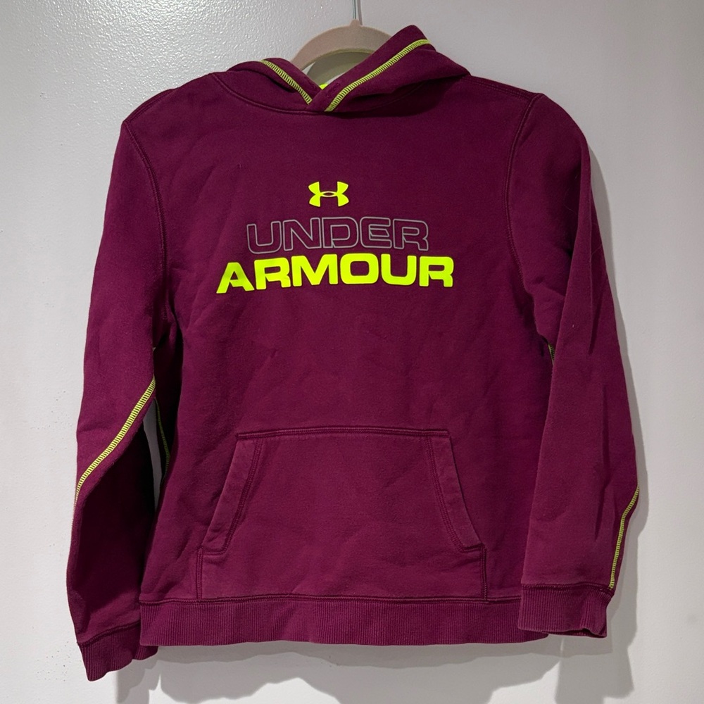 Under Armour Kids Hoodie - Purple and Neon Green